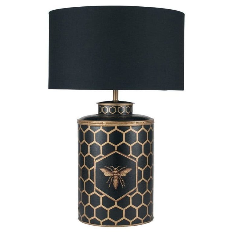 Black and Gold Bedside Lamps