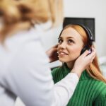 woman-getting-her-hearing-tested-at-Kitchener-hearing-clinic